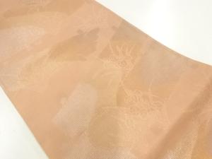 紗菖蒲模様織り出し袋帯